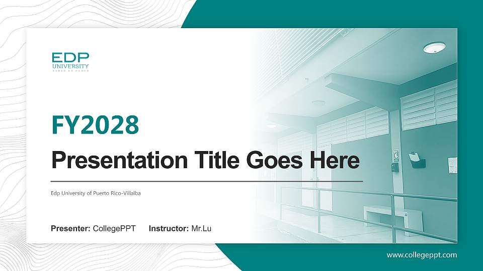 Edp University of Puerto Rico-Villalba Academic Presentation/Research Findings Report PPT Template16:9 ratio PPT effect preview image