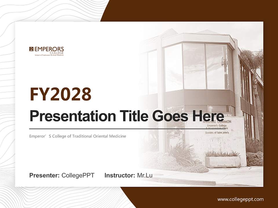 Emperor’S College of Traditional Oriental Medicine Academic Presentation/Research Findings Report PPT Template4:3 ratio PPT effect preview image5