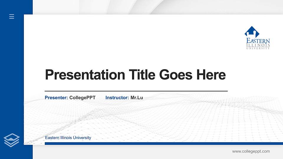 Eastern Illinois University Thesis Proposal/Graduation Defense PPT Template16:9 ratio PPT effect preview image1