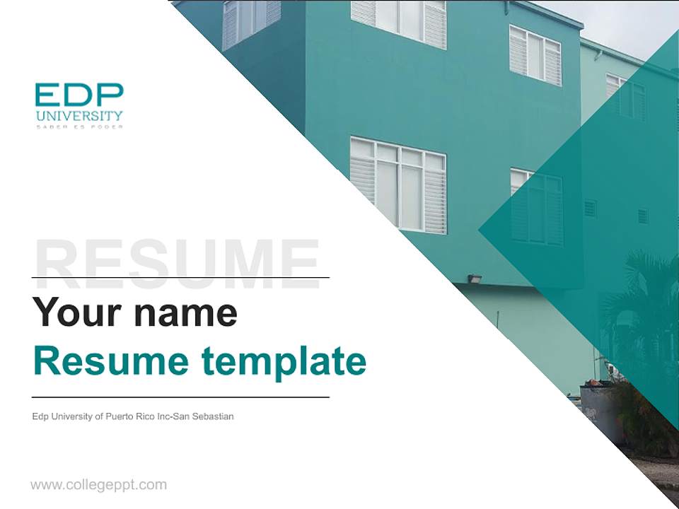 Edp University of Puerto Rico Inc-San Sebastian Resume PPT Template4:3 ratio PPT effect preview image5