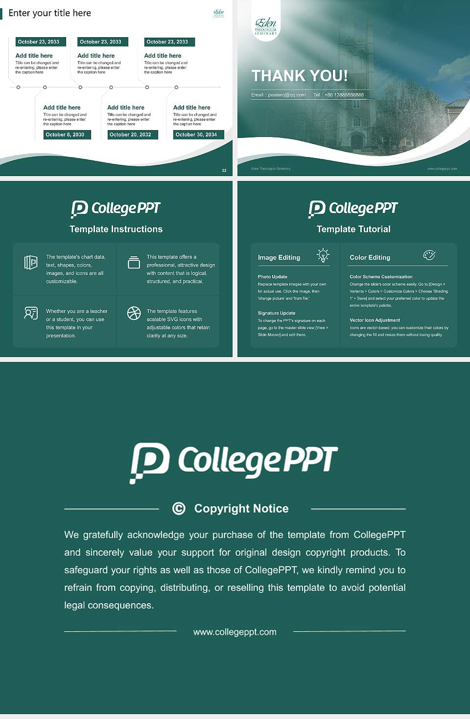 Eden Theological Seminary Lecture Sharing and Networking Event PPT Template4:3 ratio PPT effect preview image4