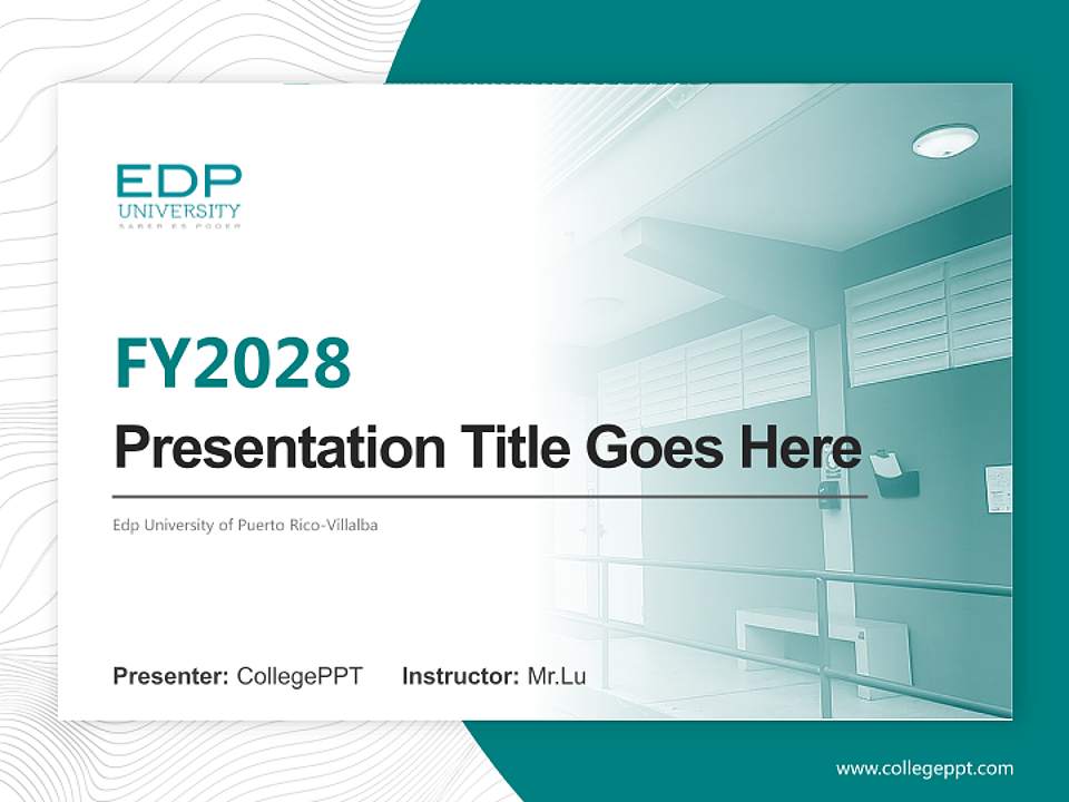 Edp University of Puerto Rico-Villalba Academic Presentation/Research Findings Report PPT Template4:3 ratio PPT effect preview image5