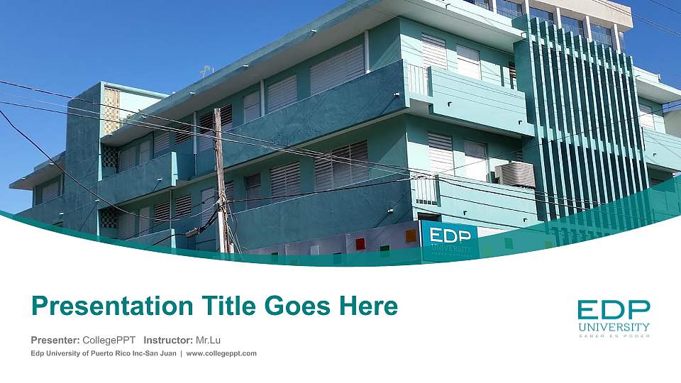 Edp University of Puerto Rico Inc-San Juan Course/Courseware Creation PPT Template16:9 ratio PPT effect preview image
