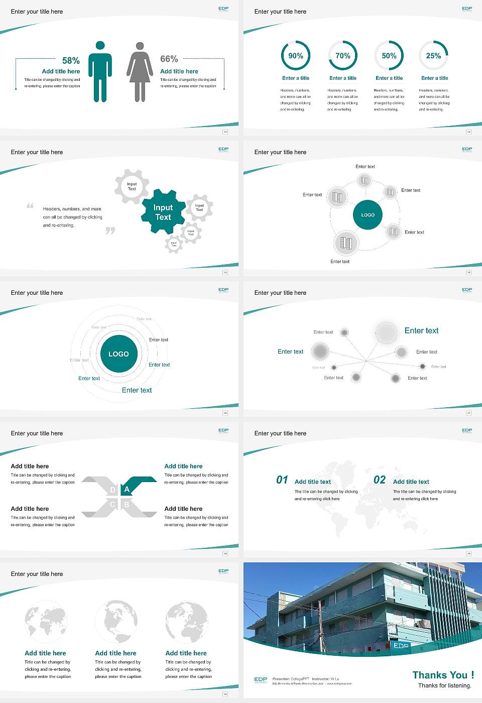 Edp University of Puerto Rico Inc-San Juan Course/Courseware Creation PPT Template16:9 ratio PPT effect preview image4