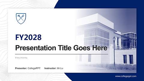 Emory University Academic Presentation/Research Findings Report PPT Template