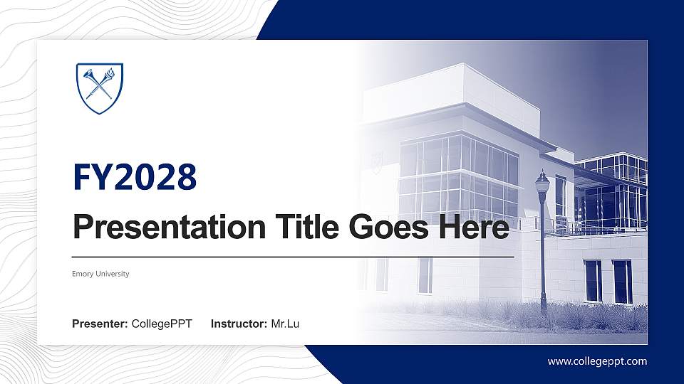 Emory University Academic Presentation/Research Findings Report PPT Template16:9 ratio PPT effect preview image