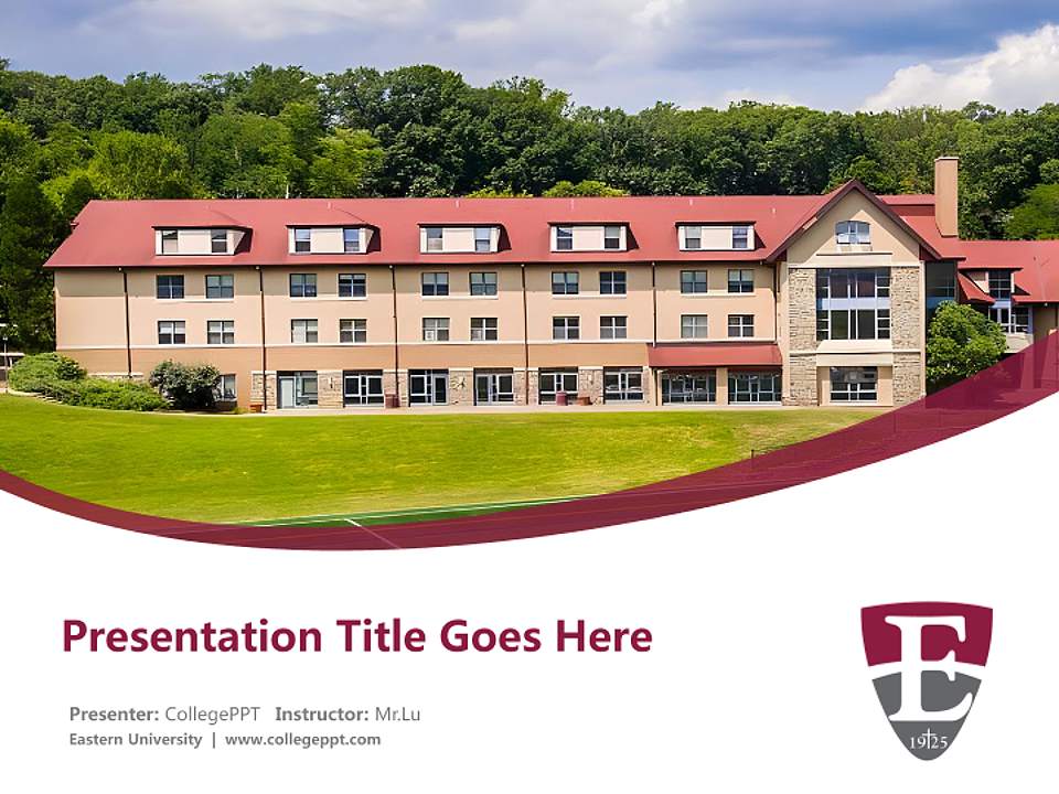 Eastern University Course/Courseware Creation PPT Template4:3 ratio PPT effect preview image5