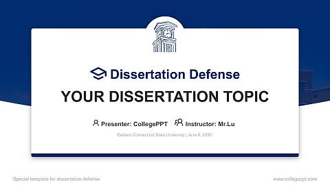 Eastern Connecticut State University Graduation Thesis Defense PPT Template