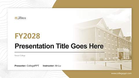 Ferrum College Academic Presentation/Research Findings Report PPT Template