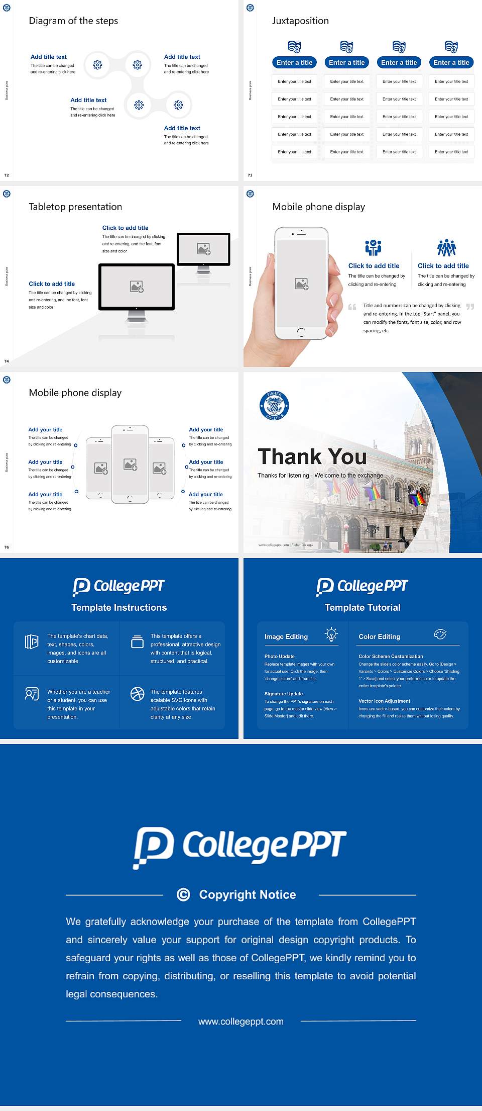 Fisher College Competition/Entrepreneurship Contest PPT Template4:3 ratio PPT effect preview image9