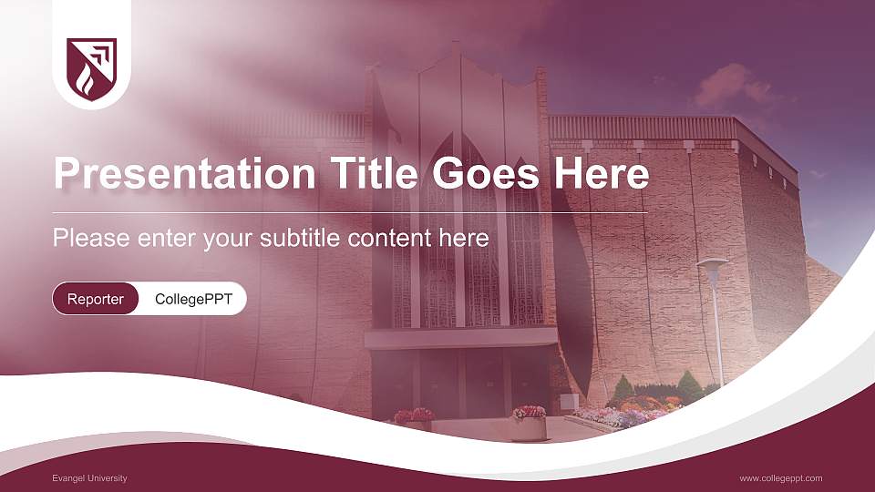 Evangel University Lecture Sharing and Networking Event PPT Template16:9 ratio PPT effect preview image