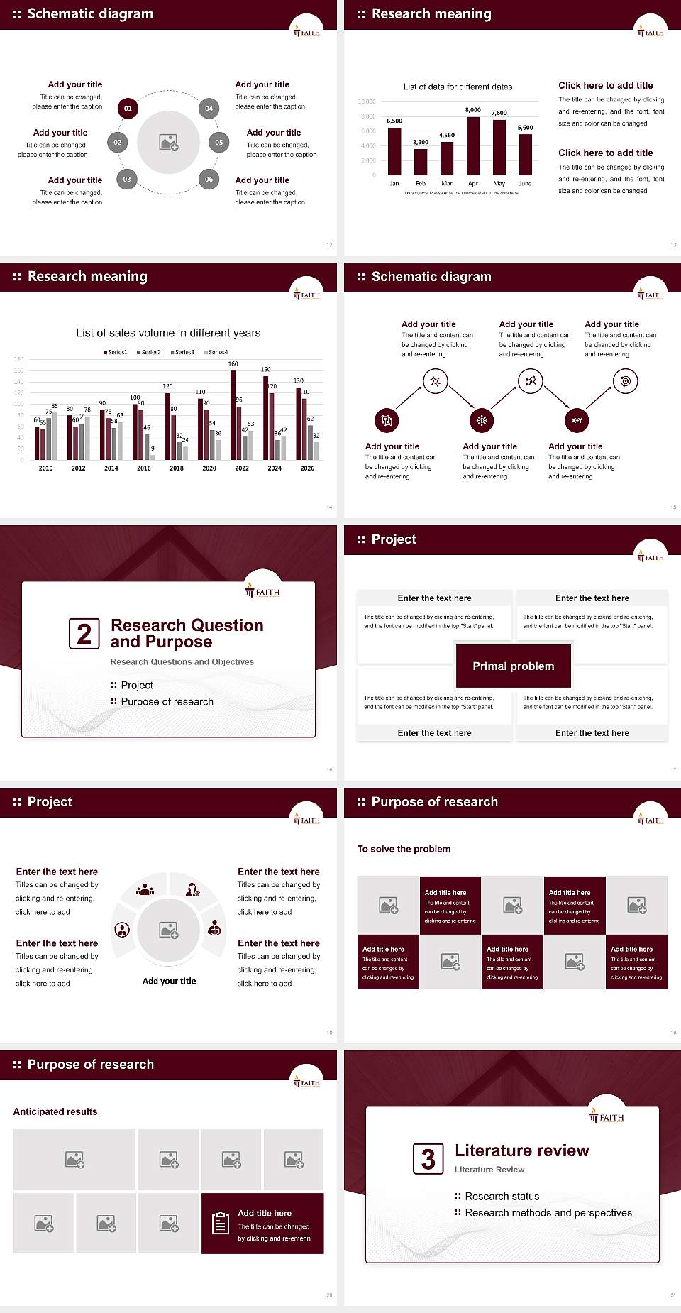 Faith Theological Seminary Graduation Thesis Defense PPT Template4:3 ratio PPT effect preview image3