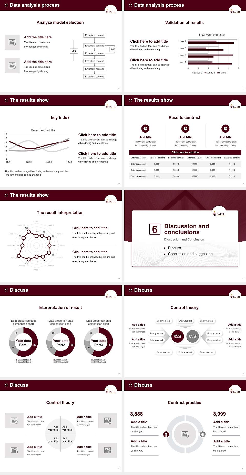 Faith Theological Seminary Graduation Thesis Defense PPT Template4:3 ratio PPT effect preview image5