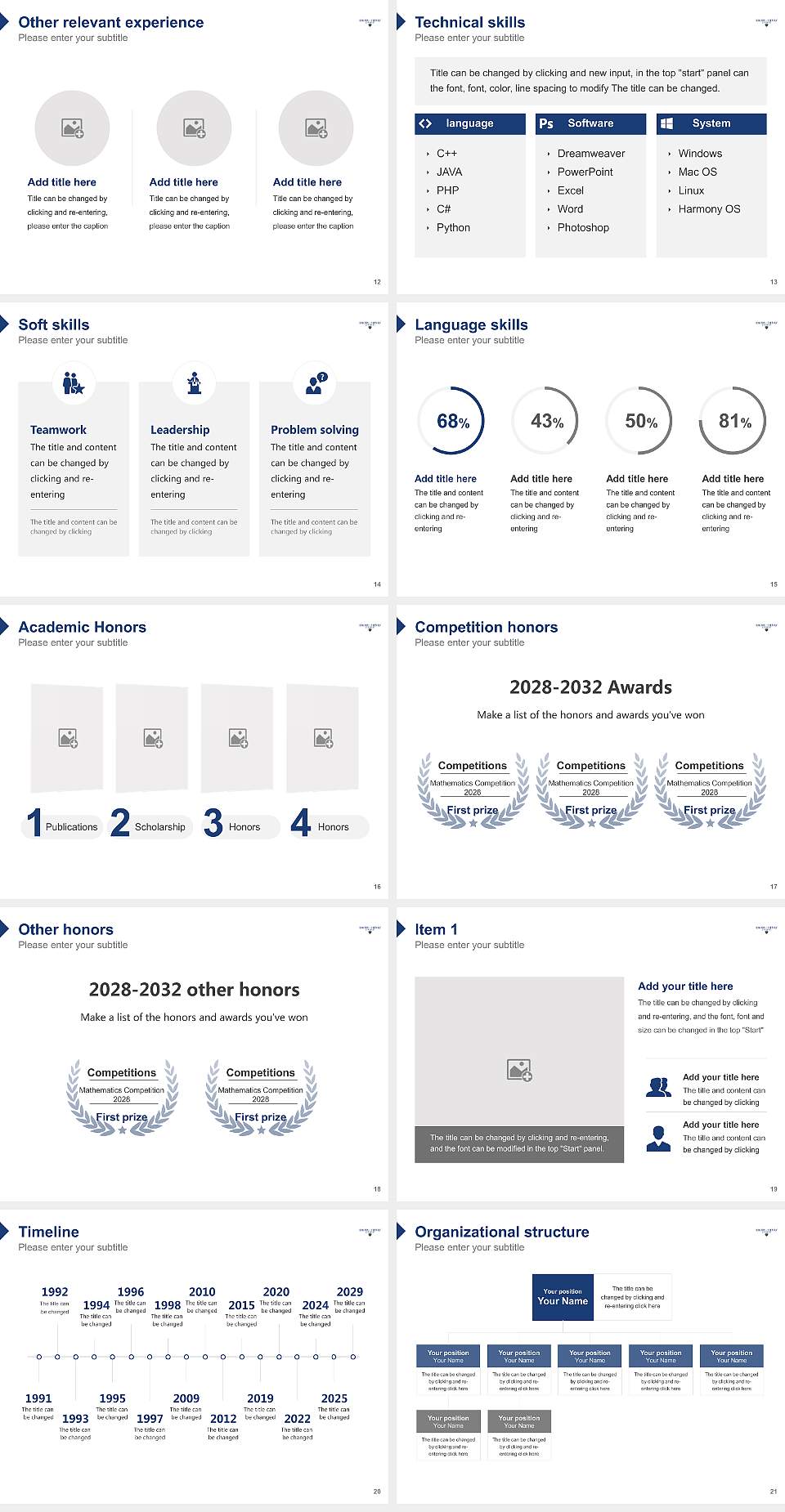 Emory & Henry College Resume PPT Template4:3 ratio PPT effect preview image3
