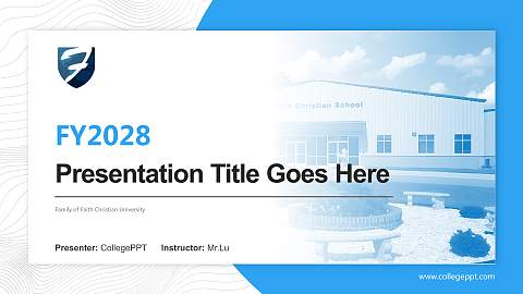 Family of Faith Christian University Academic Presentation/Research Findings Report PPT Template