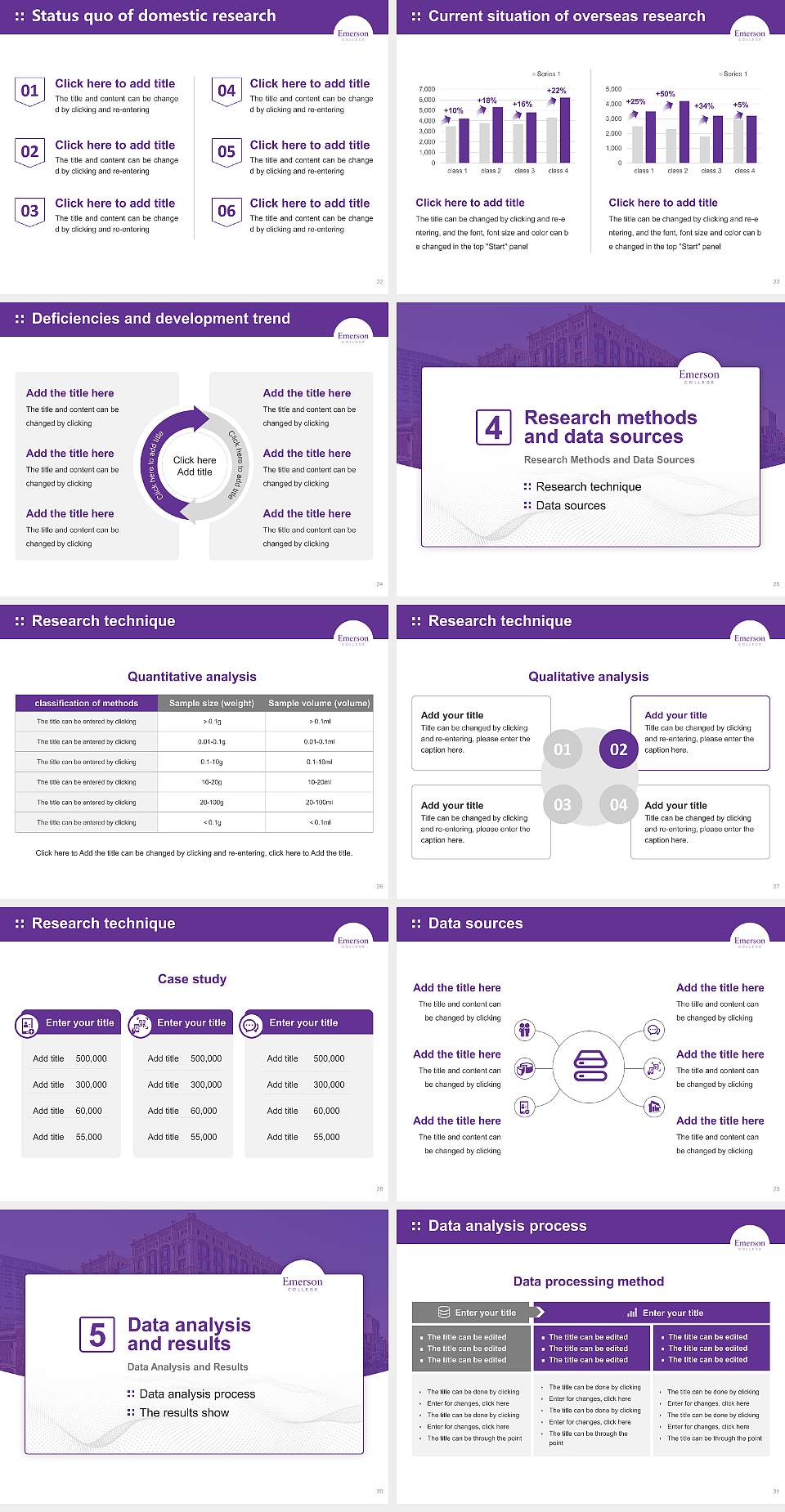 Emerson College Graduation Thesis Defense PPT Template4:3 ratio PPT effect preview image4