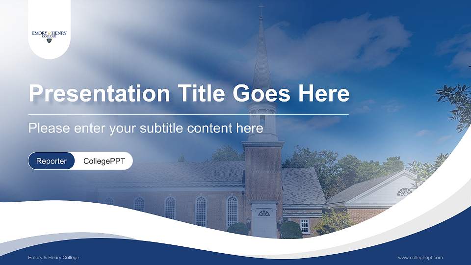 Emory & Henry College Lecture Sharing and Networking Event PPT Template16:9 ratio PPT effect preview image