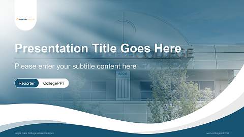 Eagle Gate College-Boise Campus Lecture Sharing and Networking Event PPT Template
