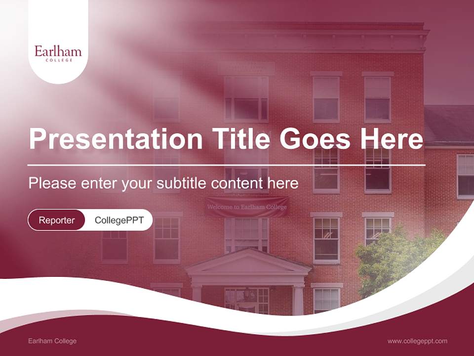 Earlham College Lecture Sharing and Networking Event PPT Template4:3 ratio PPT effect preview image4