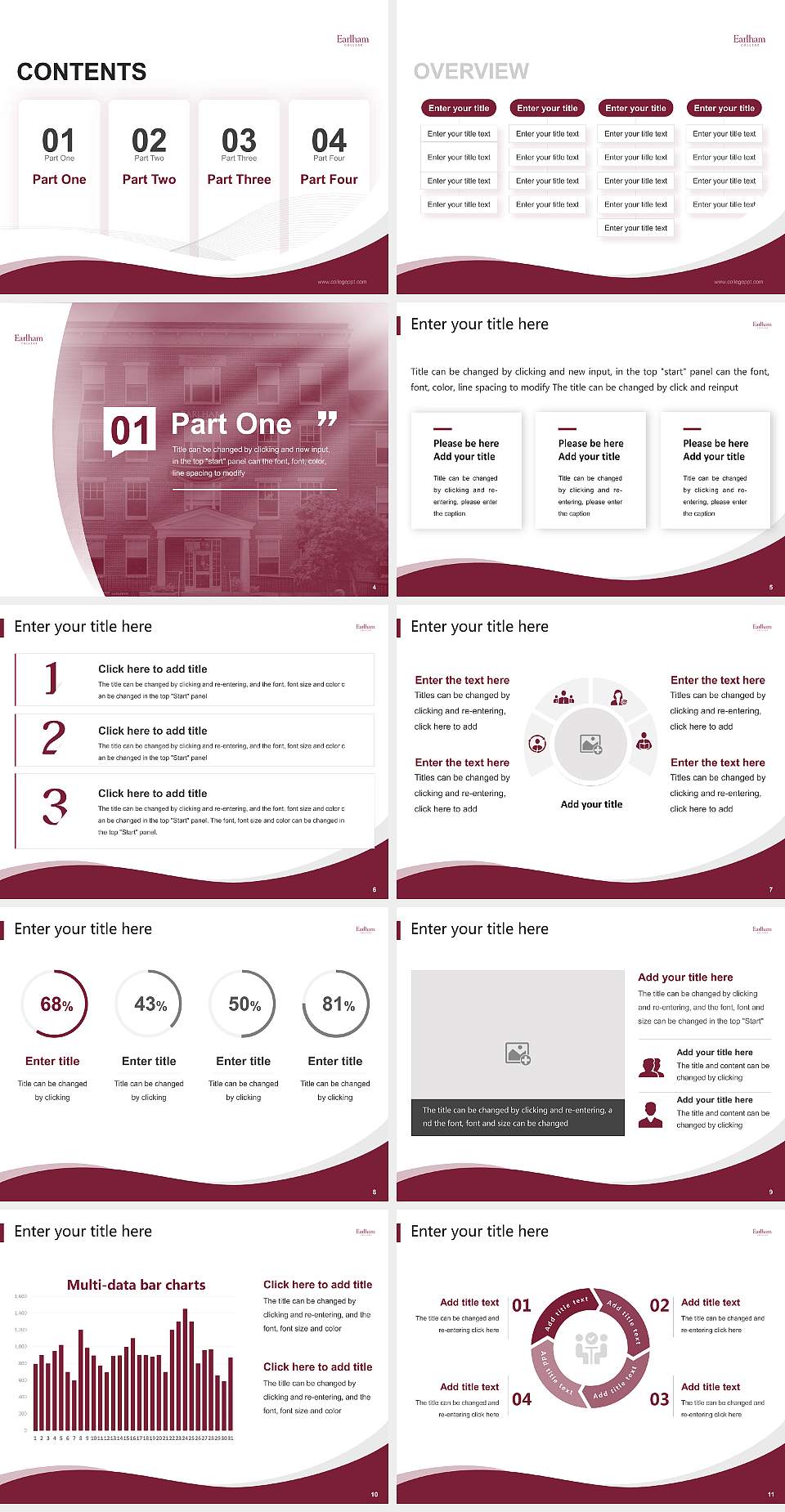 Earlham College Lecture Sharing and Networking Event PPT Template4:3 ratio PPT effect preview image2