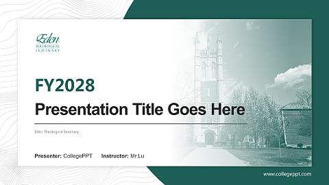 Eden Theological Seminary Academic Presentation/Research Findings Report PPT Template