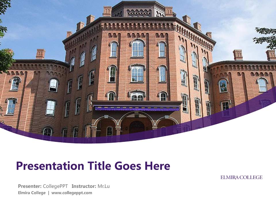 Elmira College Course/Courseware Creation PPT Template4:3 ratio PPT effect preview image5