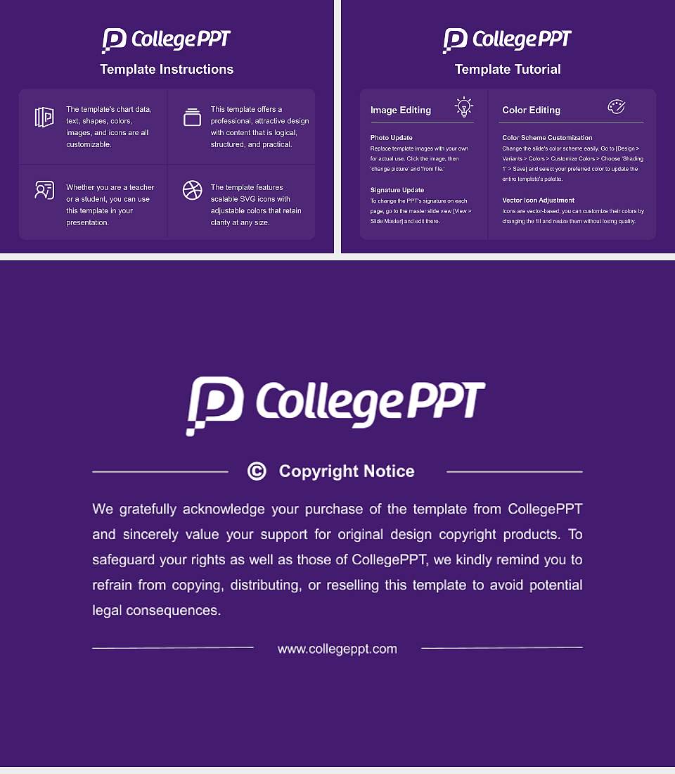 Elmira College Course/Courseware Creation PPT Template4:3 ratio PPT effect preview image5