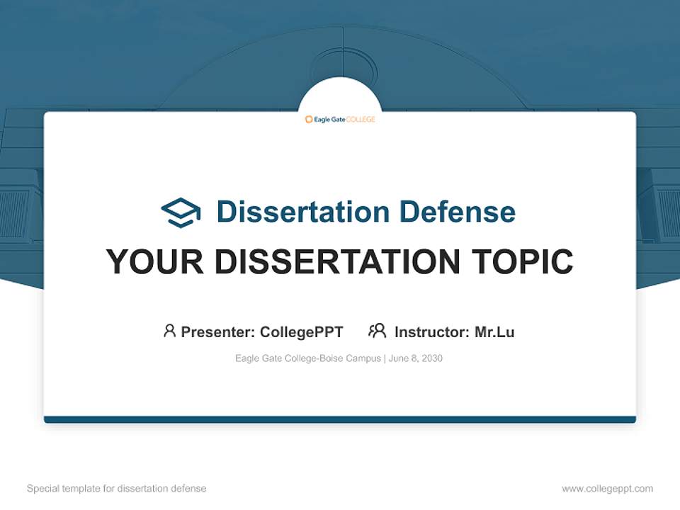 Eagle Gate College-Boise Campus Graduation Thesis Defense PPT Template4:3 ratio PPT effect preview image7