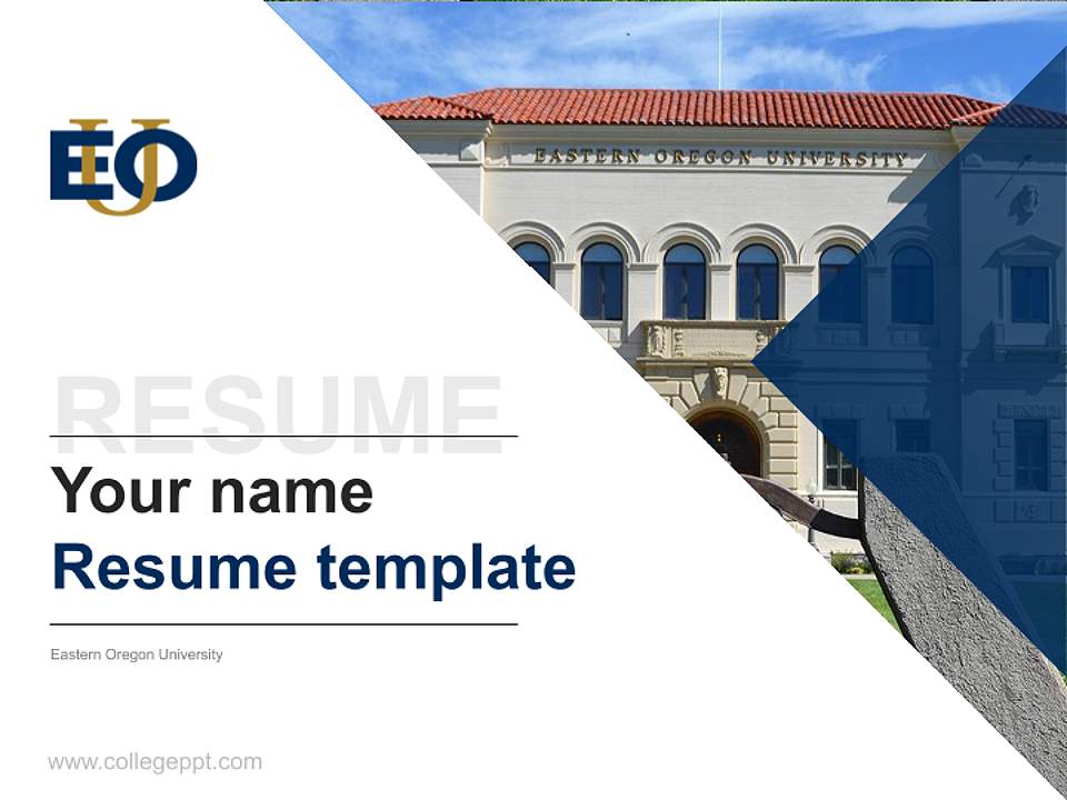 Eastern Oregon University Resume PPT Template4:3 ratio PPT effect preview image5