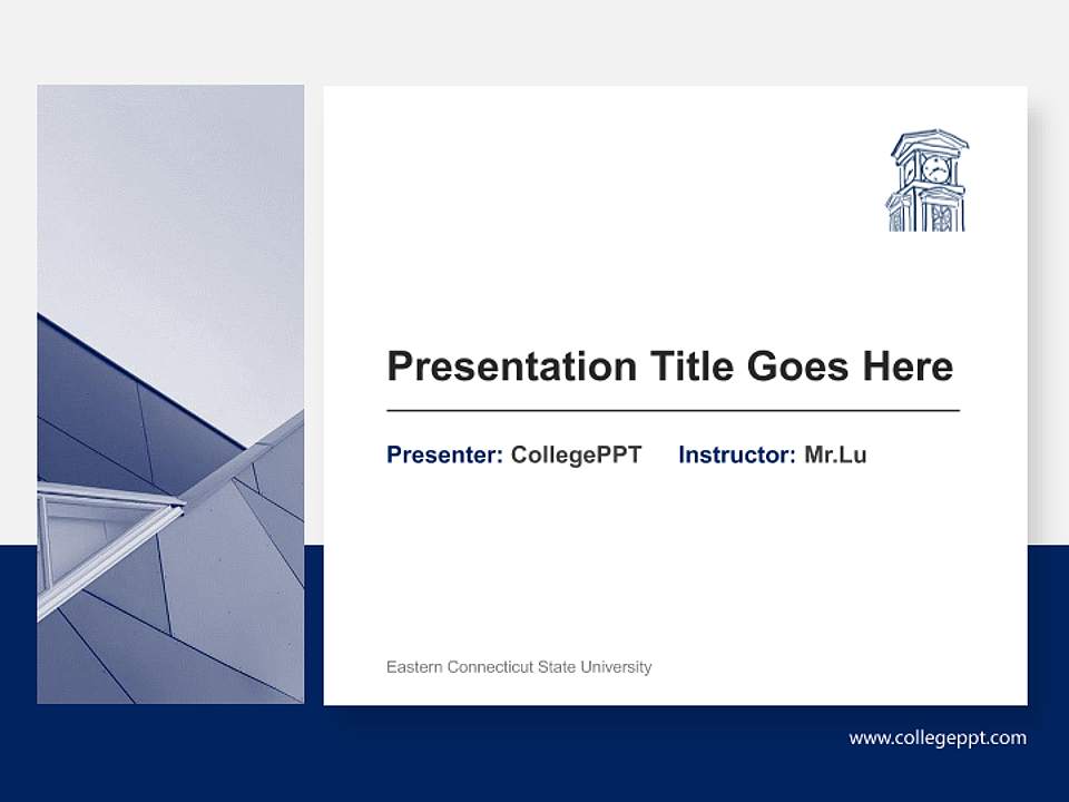 Eastern Connecticut State University General Purpose PPT Template4:3 ratio PPT effect preview image6