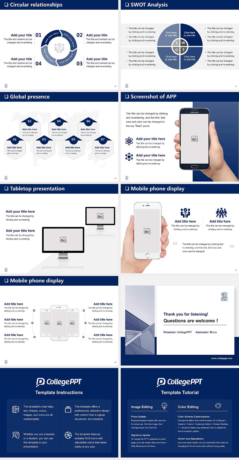 Eastern Connecticut State University General Purpose PPT Template4:3 ratio PPT effect preview image5