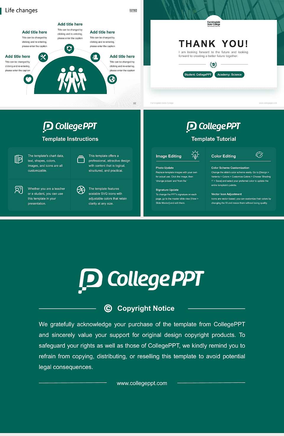 Farmingdale State College National Scholarship Defense PPT Template4:3 ratio PPT effect preview image4