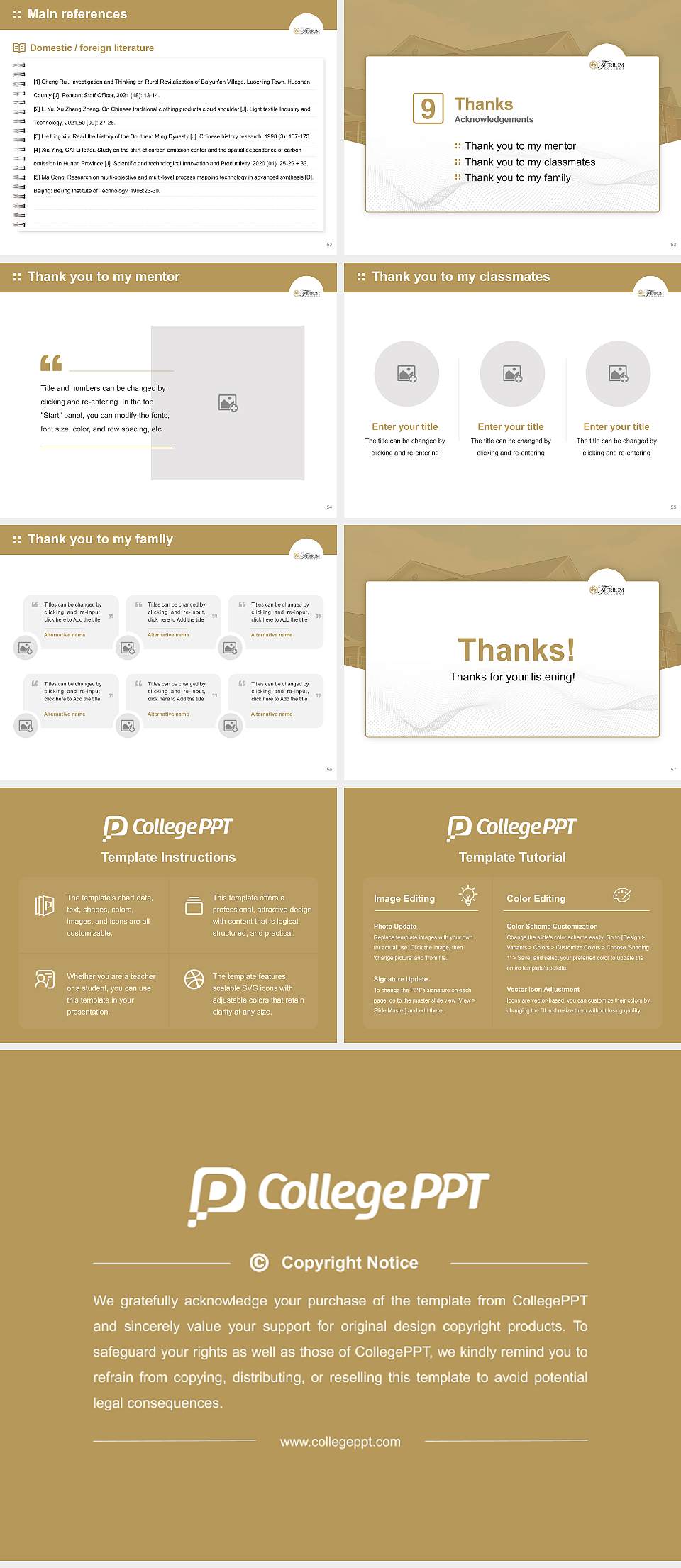 Ferrum College Graduation Thesis Defense PPT Template4:3 ratio PPT effect preview image7