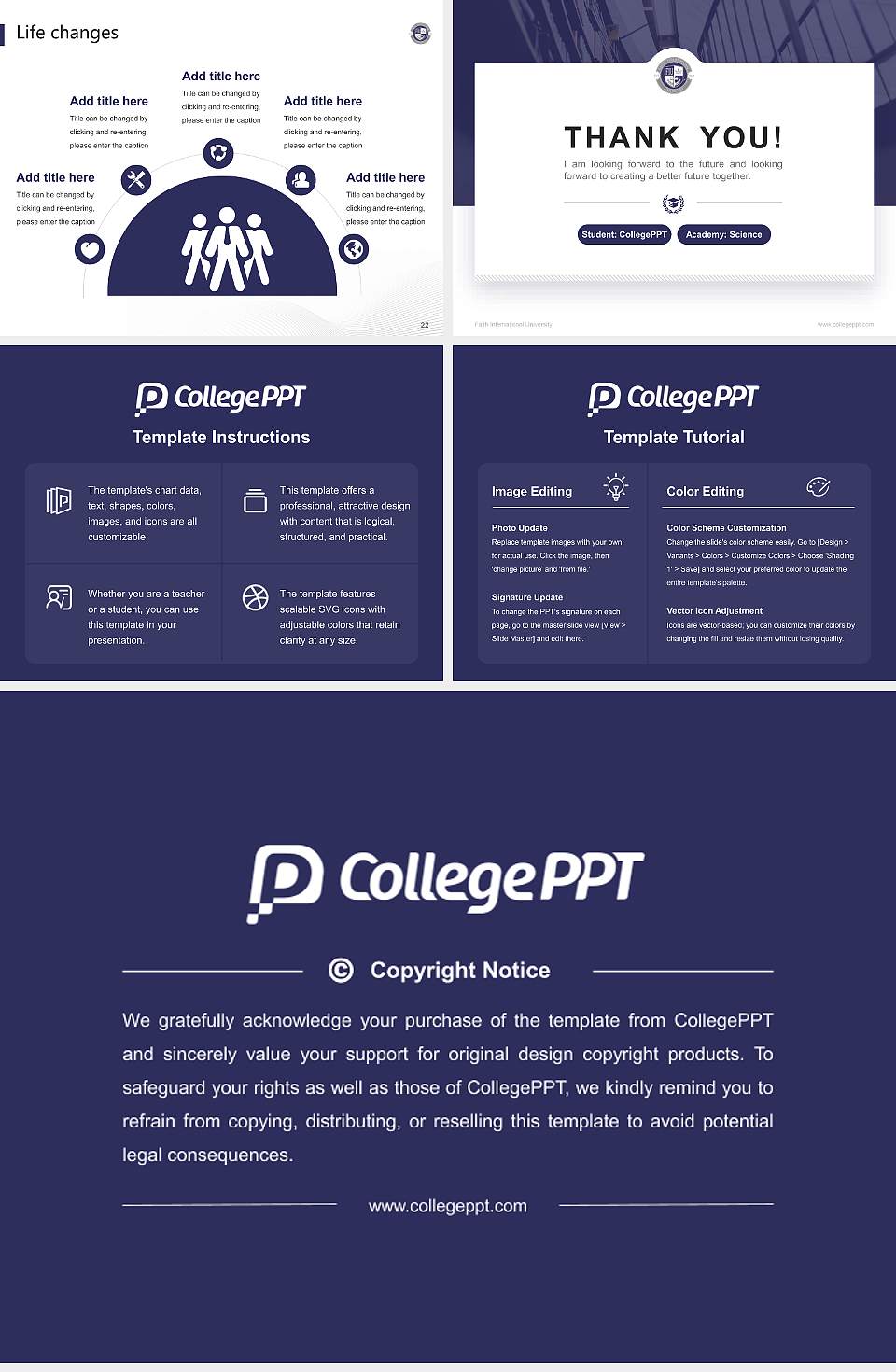 Faith International University National Scholarship Defense PPT Template4:3 ratio PPT effect preview image4