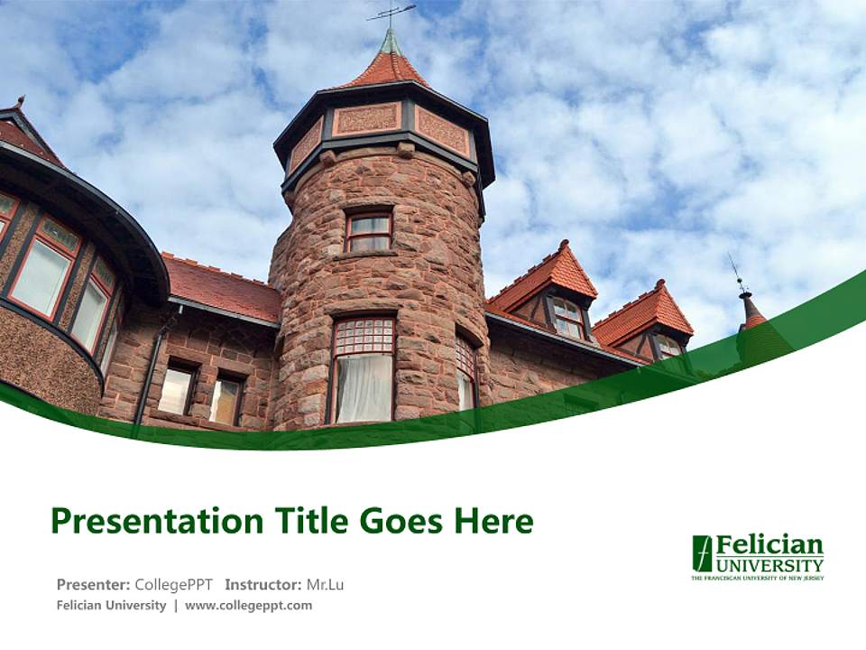 Felician University Course/Courseware Creation PPT Template4:3 ratio PPT effect preview image5