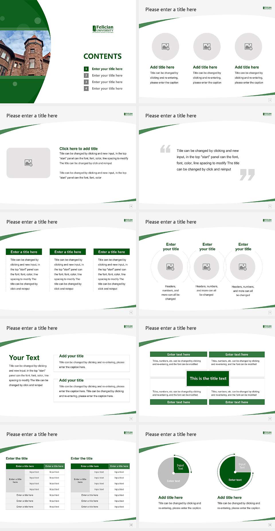 Felician University Course/Courseware Creation PPT Template4:3 ratio PPT effect preview image2