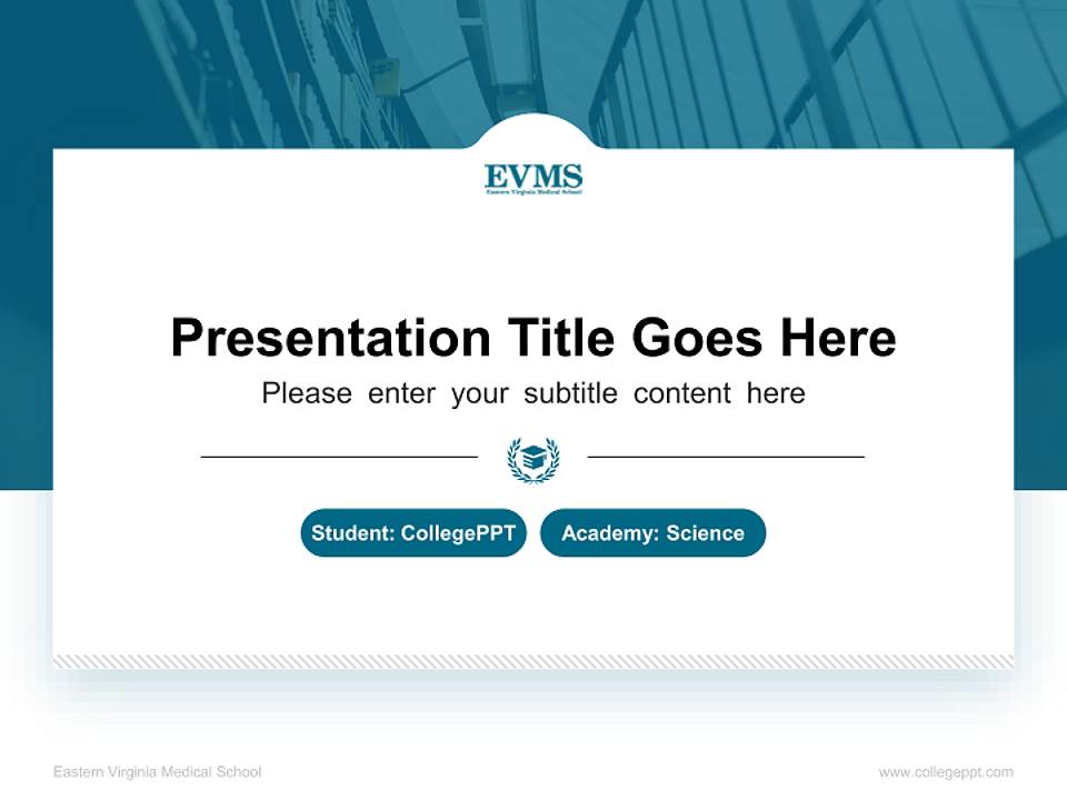 Eastern Virginia Medical School National Scholarship Defense PPT Template4:3 ratio PPT effect preview image4