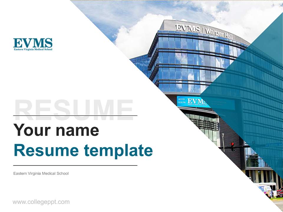 Eastern Virginia Medical School Resume PPT Template4:3 ratio PPT effect preview image5