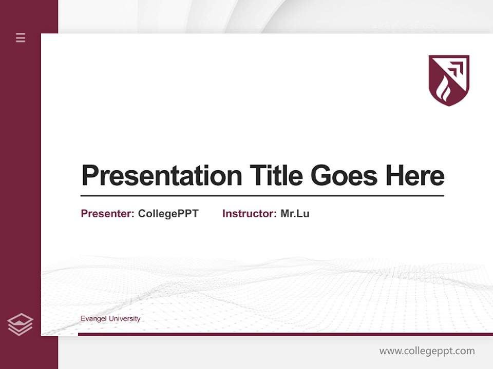 Evangel University Thesis Proposal/Graduation Defense PPT Template4:3 ratio PPT effect preview image5