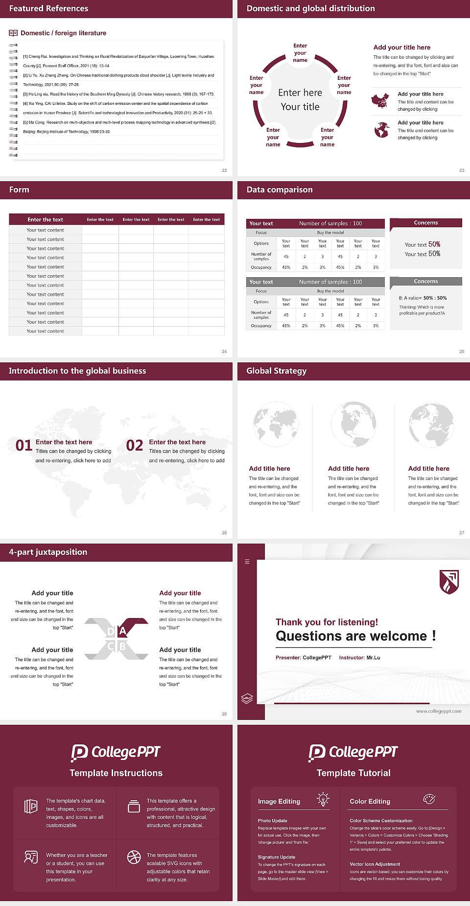 Evangel University Thesis Proposal/Graduation Defense PPT Template4:3 ratio PPT effect preview image4