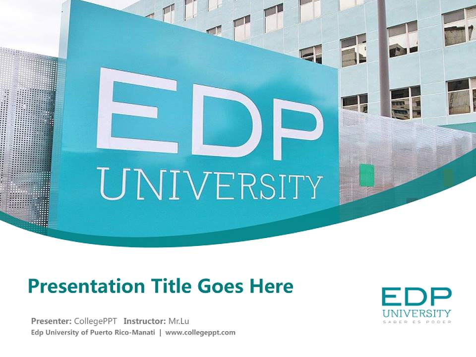 Edp University of Puerto Rico-Manati Course/Courseware Creation PPT Template4:3 ratio PPT effect preview image5