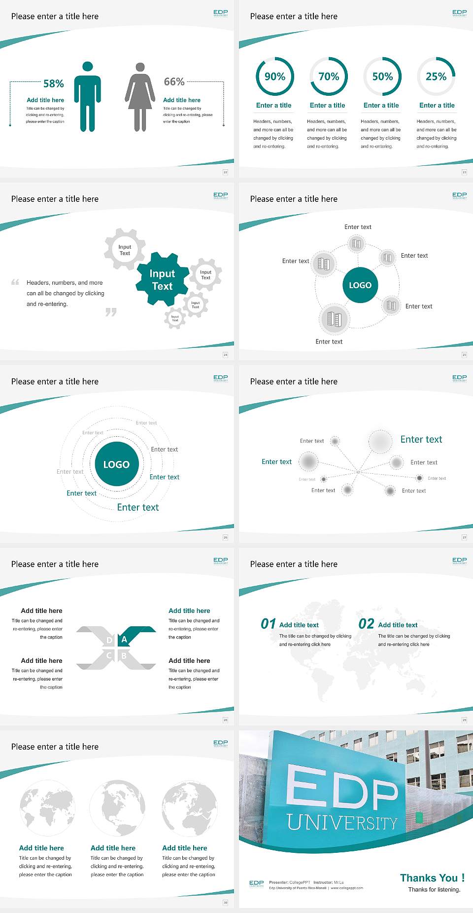 Edp University of Puerto Rico-Manati Course/Courseware Creation PPT Template4:3 ratio PPT effect preview image4