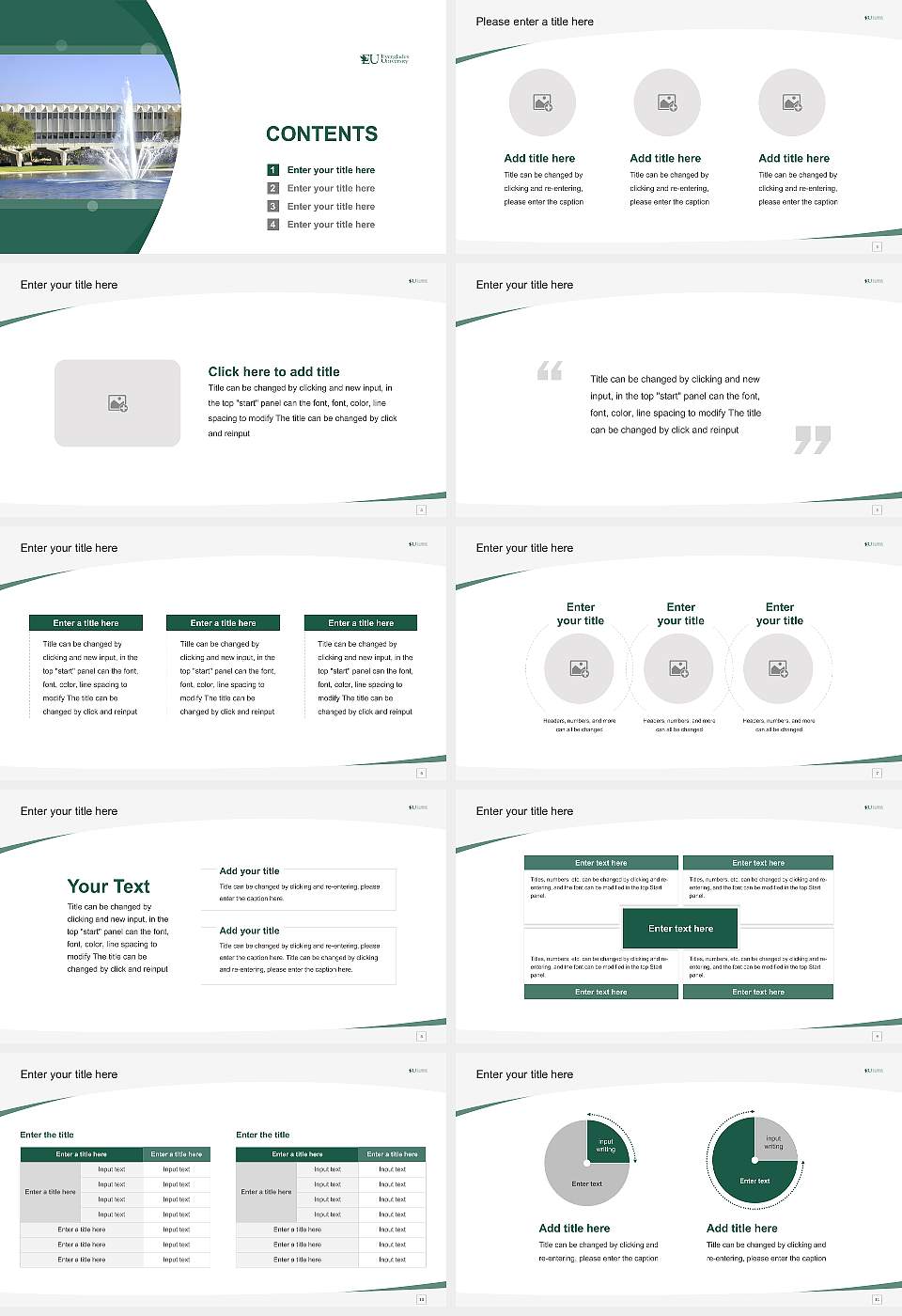 Everglades University Course/Courseware Creation PPT Template16:9 ratio PPT effect preview image2