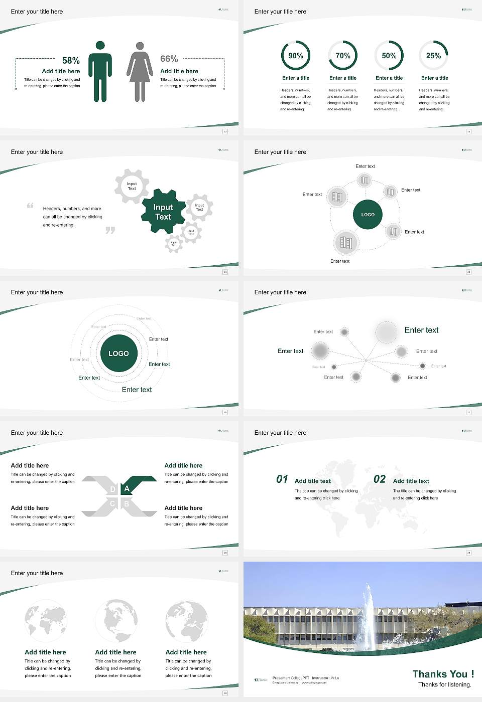 Everglades University Course/Courseware Creation PPT Template16:9 ratio PPT effect preview image4