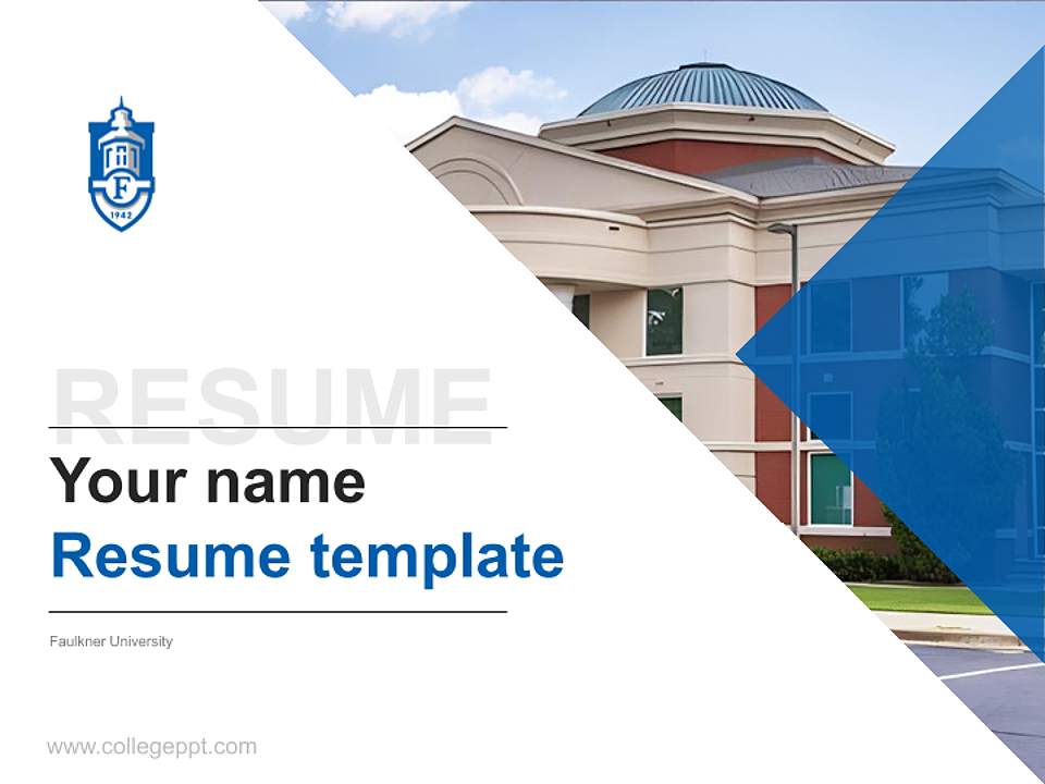 Faulkner University Resume PPT Template4:3 ratio PPT effect preview image5