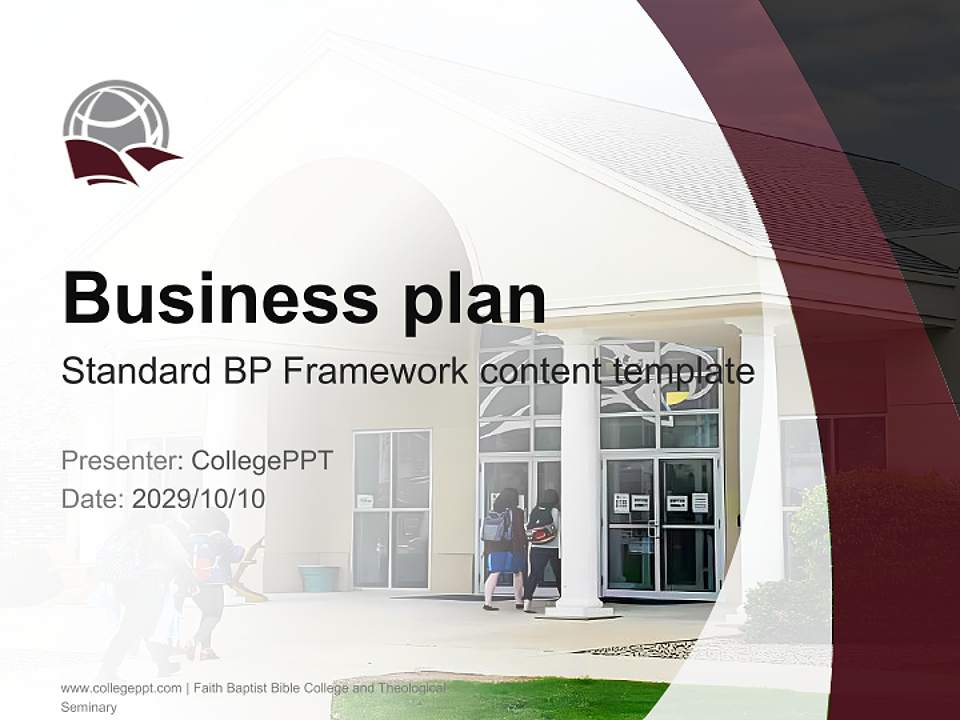 Faith Baptist Bible College and Theological Seminary Competition/Entrepreneurship Contest PPT Template4:3 ratio PPT effect preview image9