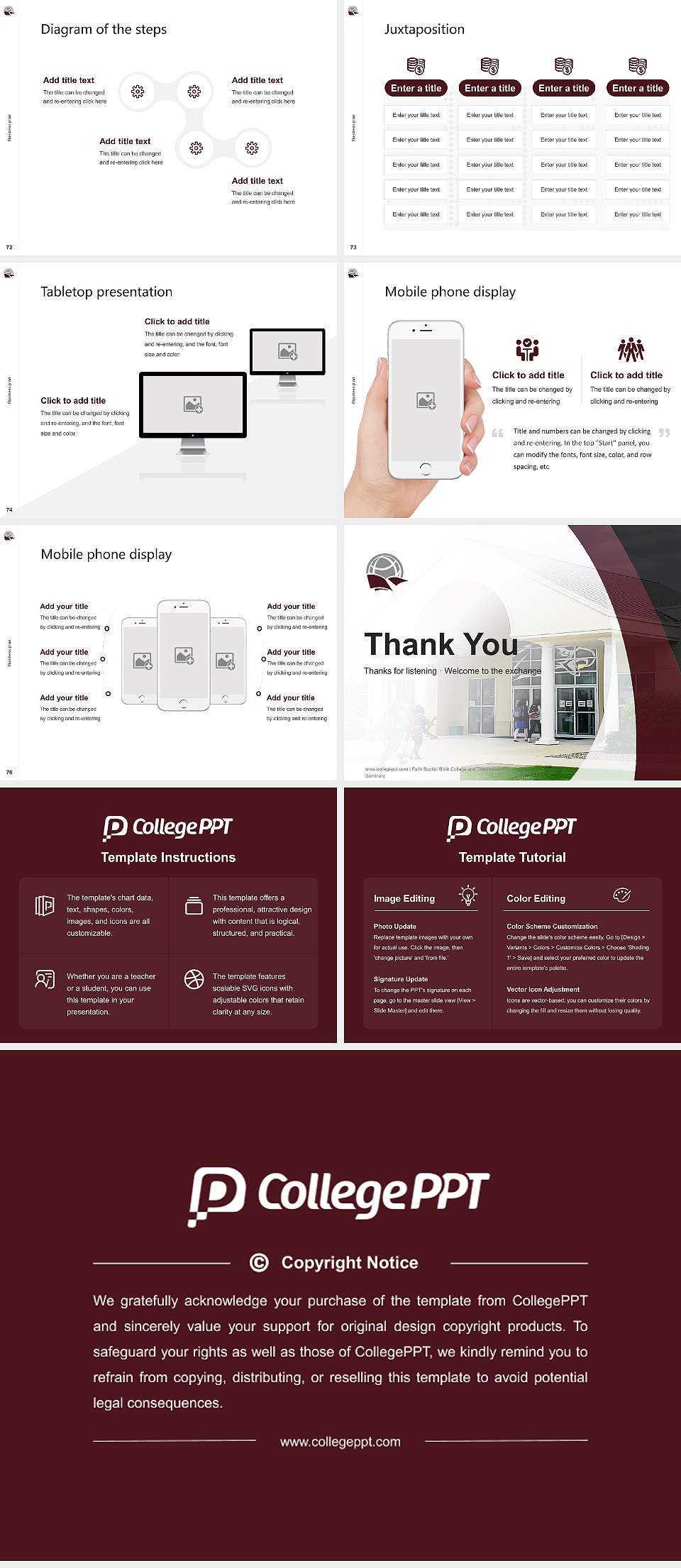 Faith Baptist Bible College and Theological Seminary Competition/Entrepreneurship Contest PPT Template4:3 ratio PPT effect preview image9