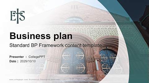 Ecumenical Theological Seminary Competition/Entrepreneurship Contest PPT Template