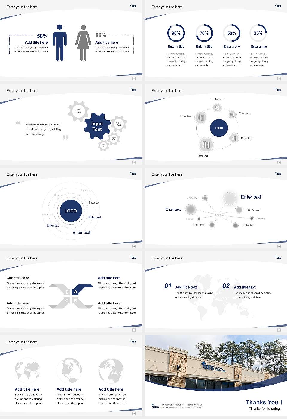 Southern Evangelical Seminary Course/Courseware Creation PPT Template16:9 ratio PPT effect preview image4