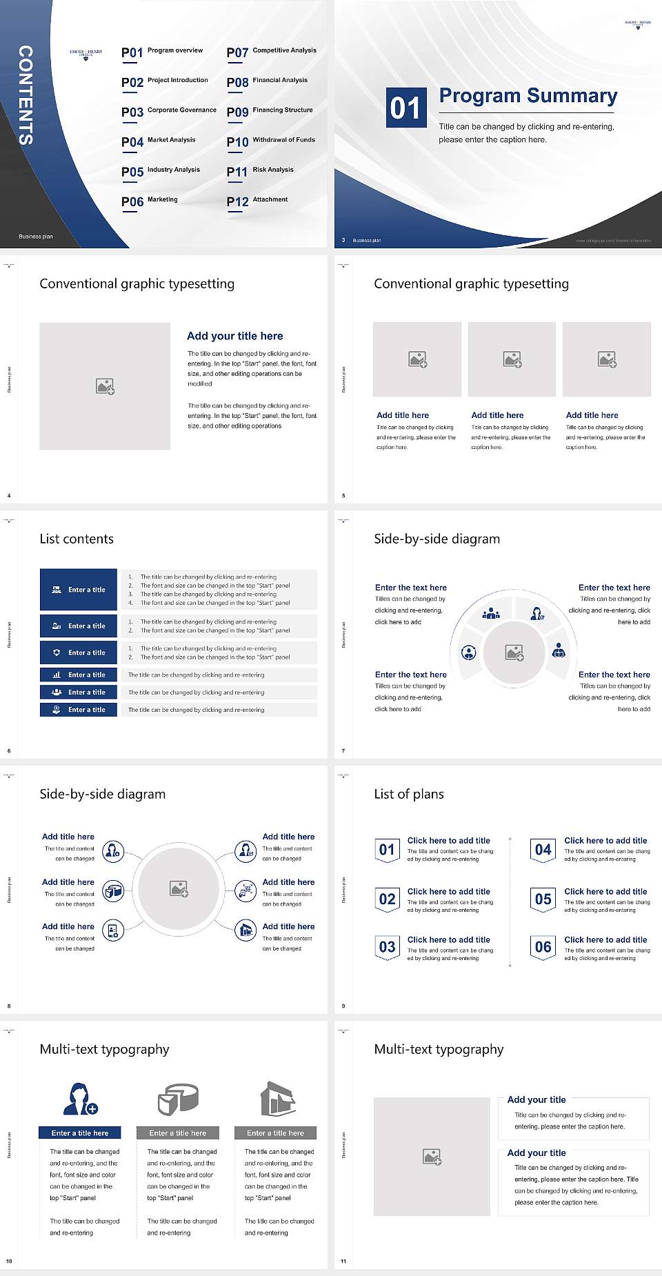 Emory & Henry College Competition/Entrepreneurship Contest PPT Template4:3 ratio PPT effect preview image2